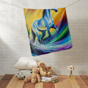 Unicorn Rainbow Baby Blanket Cute Nursery Gift