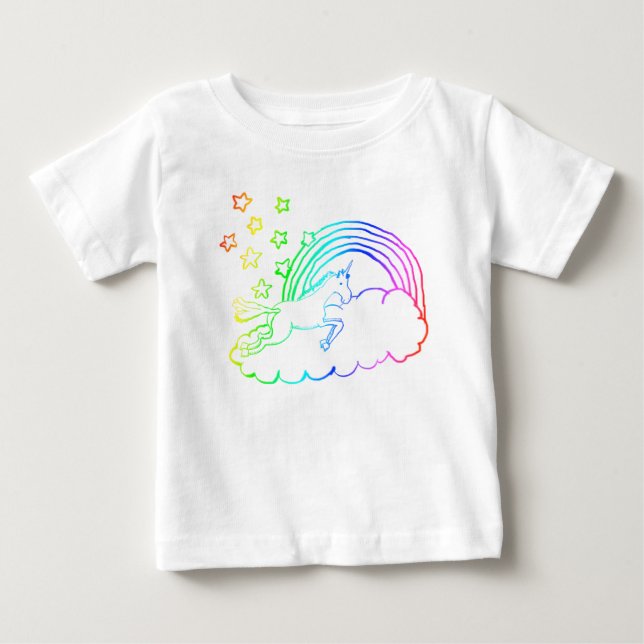 Unicorn Rainbow Baby T-Shirt (Front)