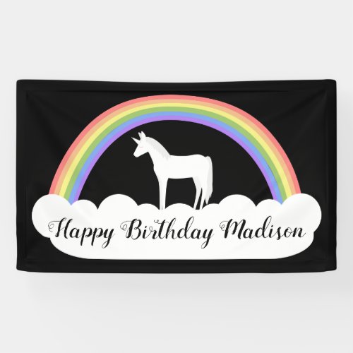 Unicorn Rainbow Birthday Banner