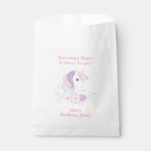 Unicorn Rainbow Birthday Favor Bag