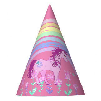 Unicorn & Rainbow Birthday Party Party Hat