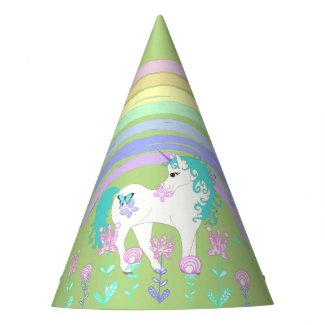 Unicorn & Rainbow Birthday Party Party Hat
