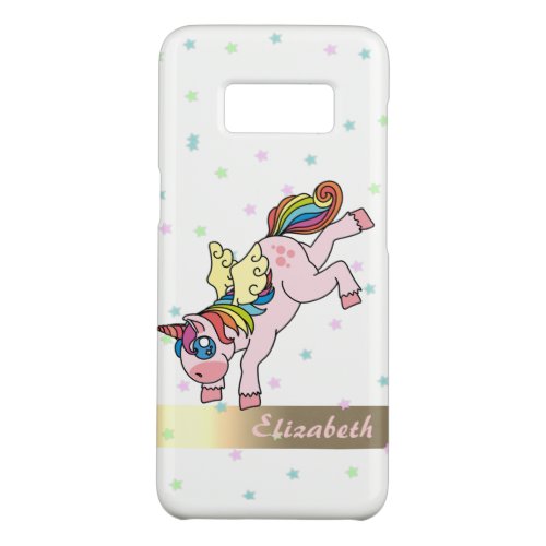 Unicorn Rainbow  Colorful Stars _ Personalized Case_Mate Samsung Galaxy S8 Case