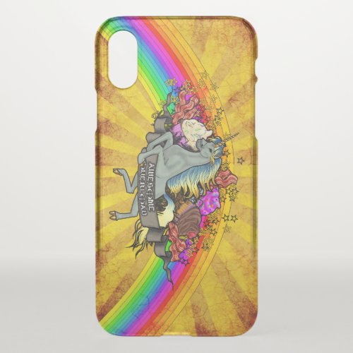 Unicorn Rainbow Cupcakes Bacon Fantasy iPhone X Case