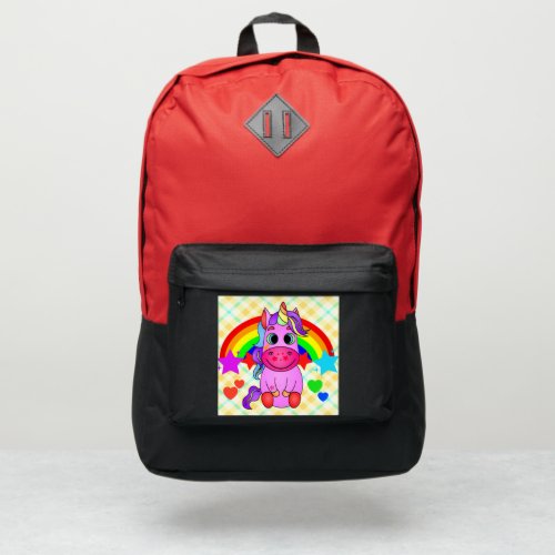 Unicorn rainbow design  port authority backpack