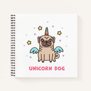 Unicorn Rainbow Dog Notebook