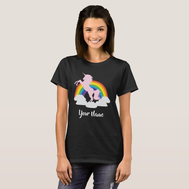 Unicorn Rainbow Fantasy Personalized T-Shirt (Front Full)