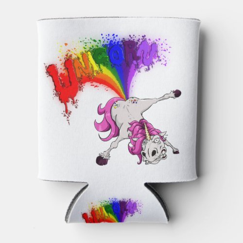 unicorn rainbow fart can cooler