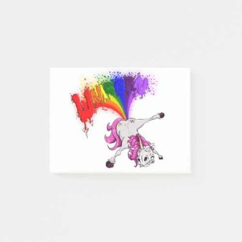 unicorn rainbow fart post_it notes