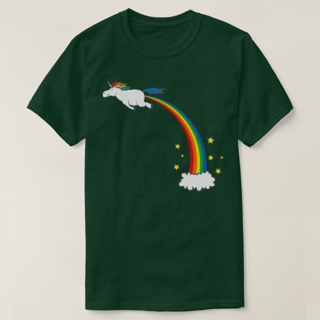 Unicorn Rainbow Fart T-Shirt (Design Front)