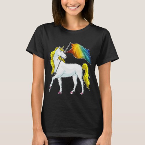 Unicorn Rainbow Flag T_Shirt