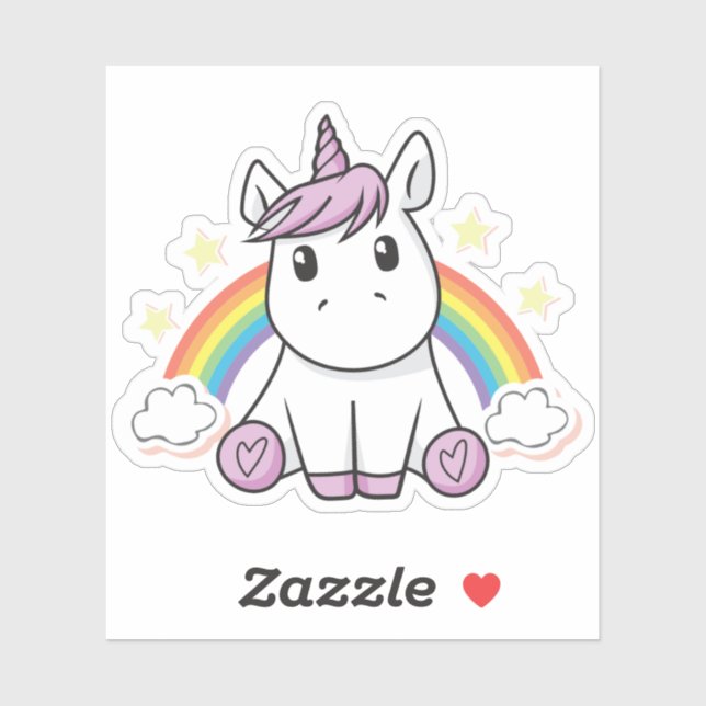 Unicorn Rainbow graphic Sticker (Sheet)