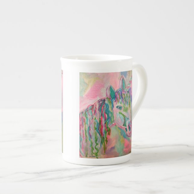 Unicorn Rainbow Guide Bone China Mug (Front Right)