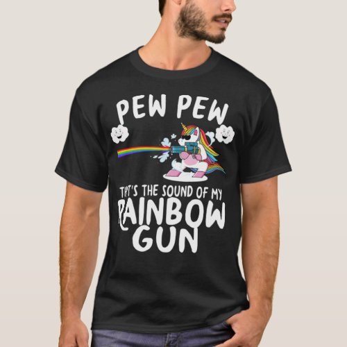 Unicorn Rainbow Gun dance fairy  T_Shirt