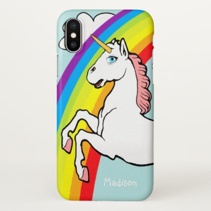 Unicorn Rainbow iPhone X Case