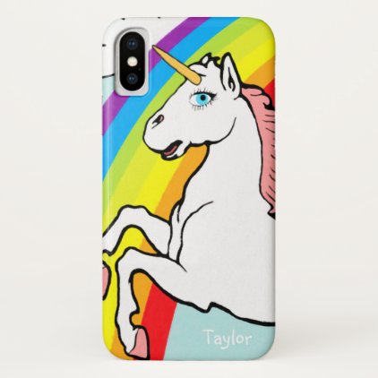 Unicorn Rainbow iPhone X Case