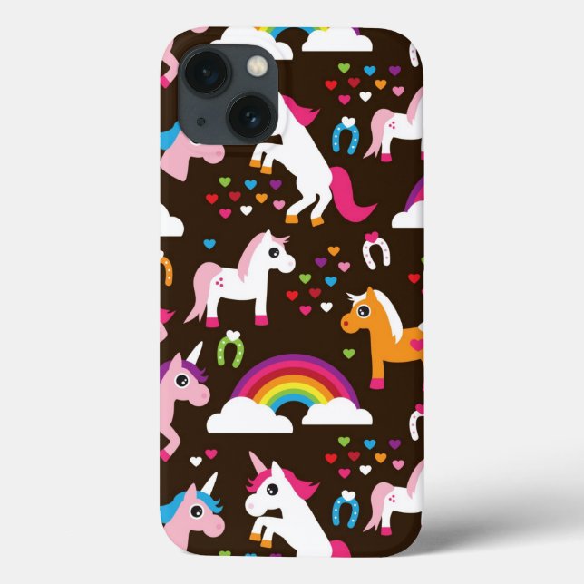 unicorn rainbow kids background horse Case-Mate iPhone case (Back)