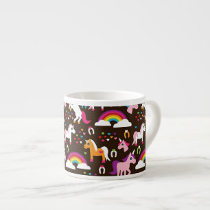 unicorn rainbow kids background horse espresso cup