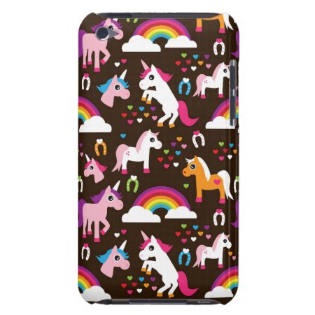 Unicorn Rainbow Kids Background Horse Ipod Touch Case