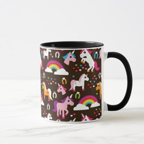 unicorn rainbow kids background horse mug