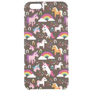 unicorn rainbow kids background horse clear iPhone 6 plus case