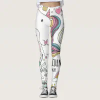 Pastel Glitter Rainbow Unicorn Leggings Yoga Pants