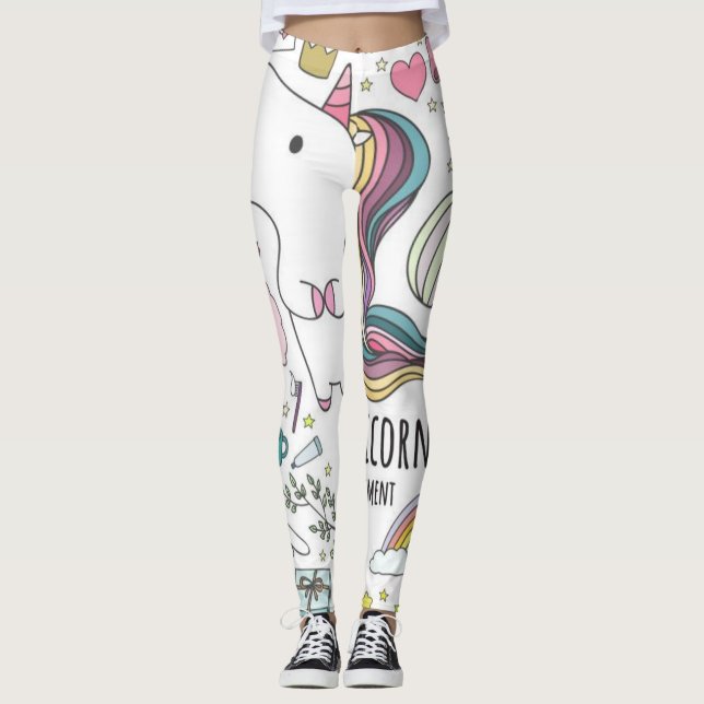 Unicorn rainbow leggings (Front)