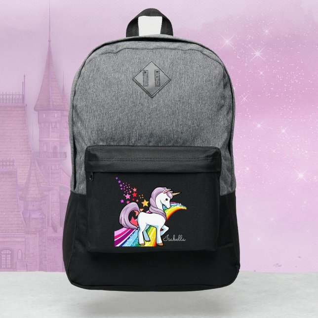 Unicorn Rainbow Little Girl's School Backpack (Creator Uploaded)