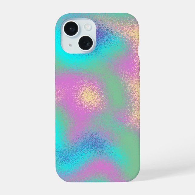 Unicorn Rainbow Metallic Foil Effect Iphone Case (Back)