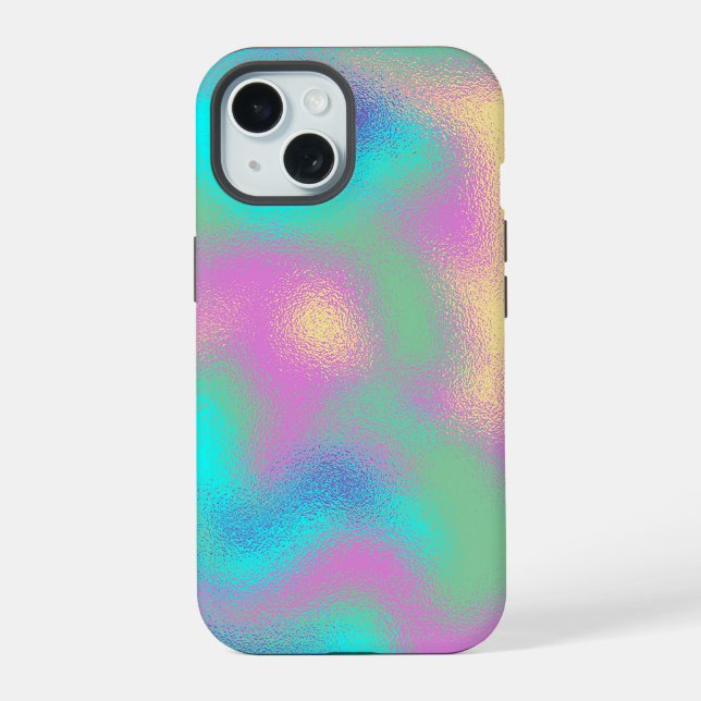 Unicorn Rainbow Metallic Foil Effect Iphone Case (Back)