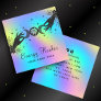 Unicorn Rainbow Mystic Moon Star Lunar Hand Healer Square Business Card
