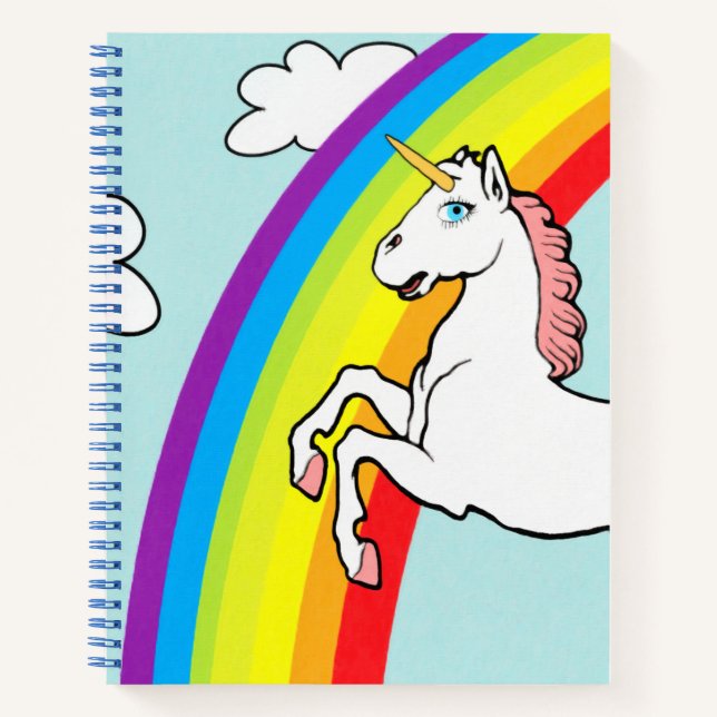 Unicorn Rainbow Notebook (Front)