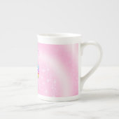 Unicorn Rainbow Pink Cute Whimsical Hot Chocolate Bone China Mug (Right)