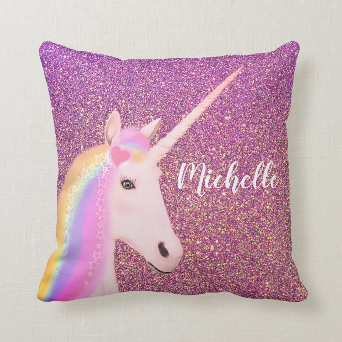 unicorn rainbow pillow