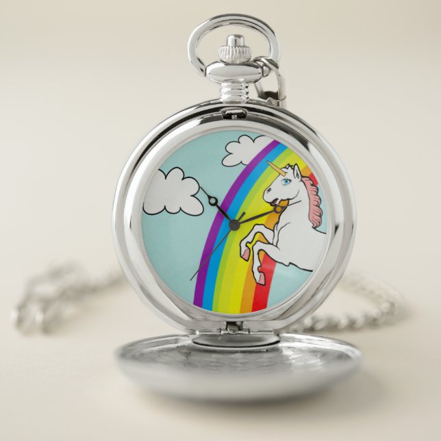 Unicorn Rainbow Pocket Watch (Inside)