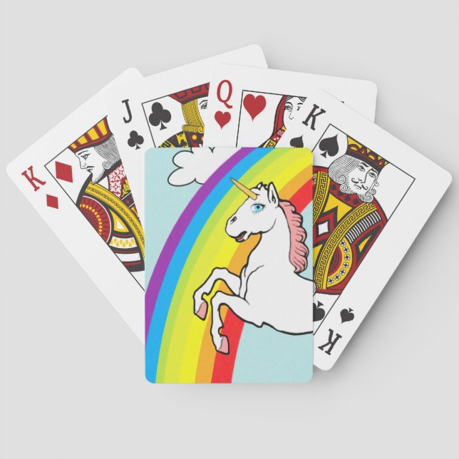 Unicorn Rainbow Poker Cards (Back)