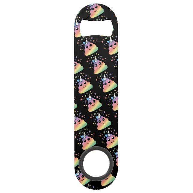 Unicorn Rainbow Poop Emoji Bar Key (Front)