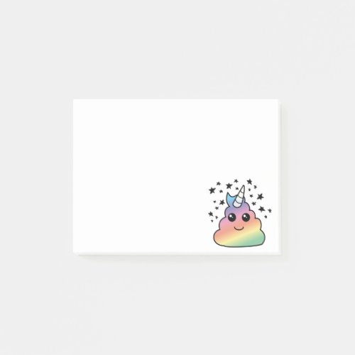 Unicorn Rainbow Poop Emoji Kawaii Post_it Notes