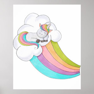 Unicorn Rainbow Poster