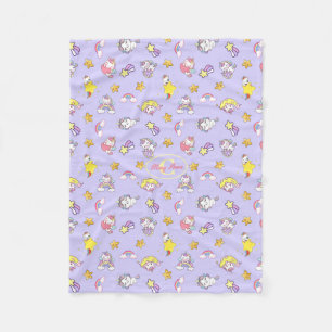Unicorn Rainbow Star Light Purple Personalized Fleece Blanket