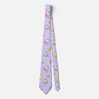 Unicorn Rainbow Star Light Purple Themed Neck Tie