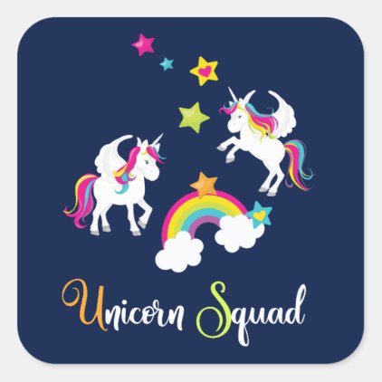 Unicorn Rainbow Stars. Fairy Tale Sticker