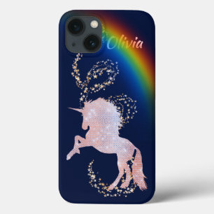 Unicorn Rainbow Stars Sparkle iPhone 13 Case
