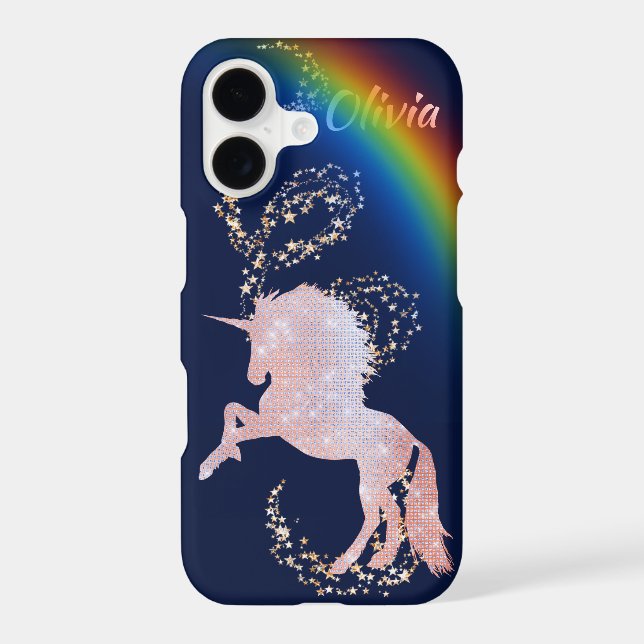 Unicorn Rainbow Stars Sparkle Case-Mate iPhone Case (Back)