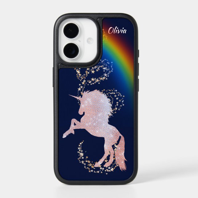 Unicorn Rainbow Stars Sparkle Otterbox iPhone Case (Back)