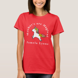 Unicorn Rainbow  Sunflowers Mothers are Magical T-Shirt