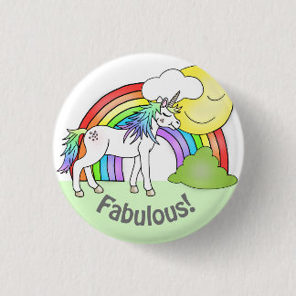 Unicorn Rainbow Sunshine Pin Badge - Fabulous