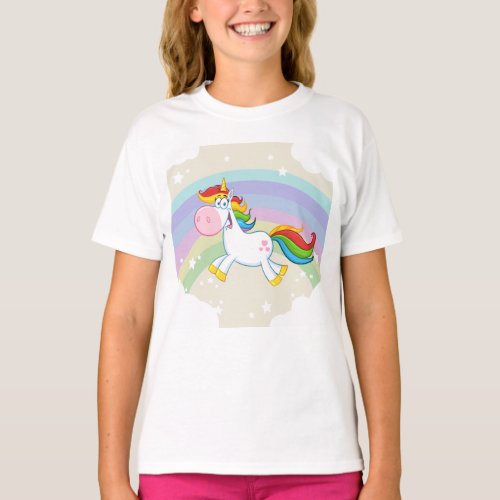 Unicorn Rainbow T_Shirt