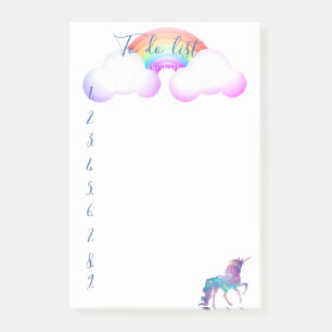 Unicorn,Rainbow,To do list Post-it Notes
