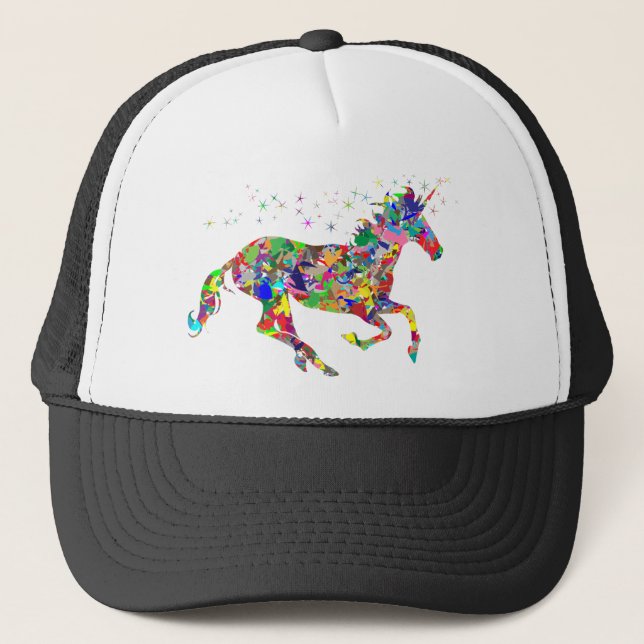 Unicorn Rainbow Trucker Hat (Front)